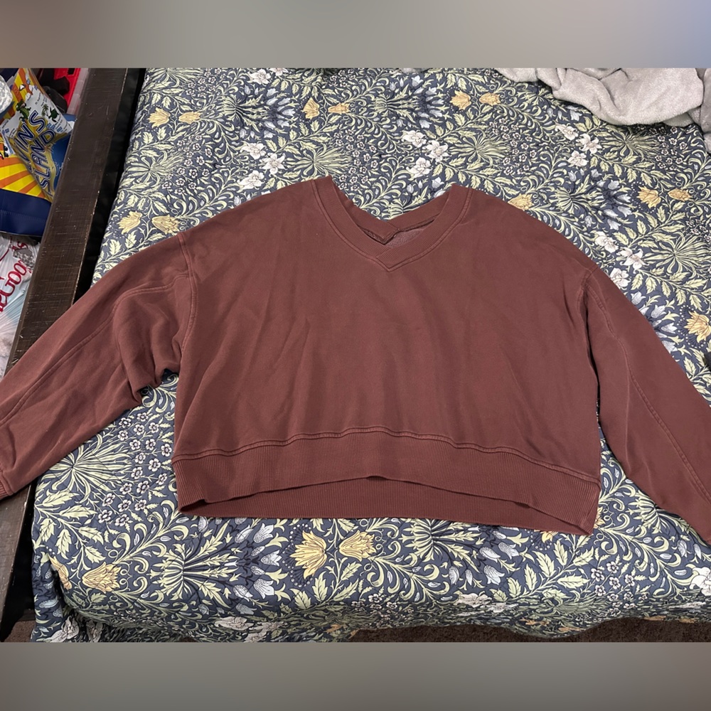 Aerie Brown Long Sleeve Top